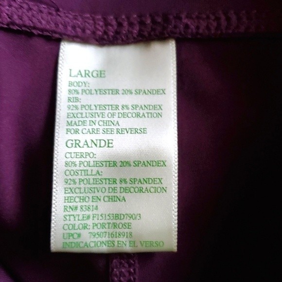 NWT Tangerine Womens 7/8 High Waist Active Rib Legging Tight Port Rose Size M - Picture 11 of 12